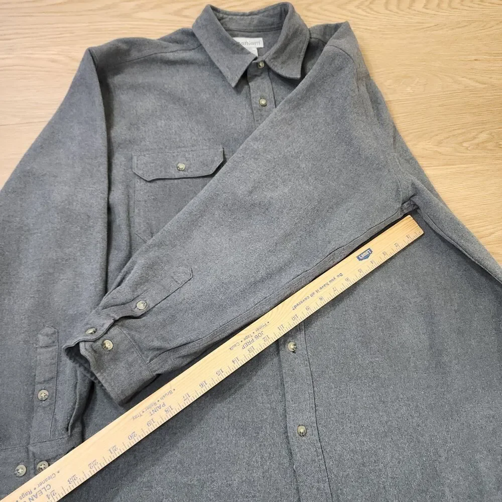 Carhartt Loose Fit Mid Weight Chambray L/S Button-down Men’s XXL - Picture 7 of 12